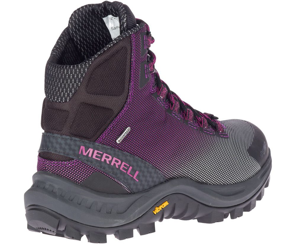 Botas Senhora - Merrell Thermo Cross 2 Mid Waterproof - Pretas/Roxo - VST498726